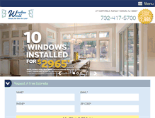 Tablet Screenshot of jerseycoastwindows.com